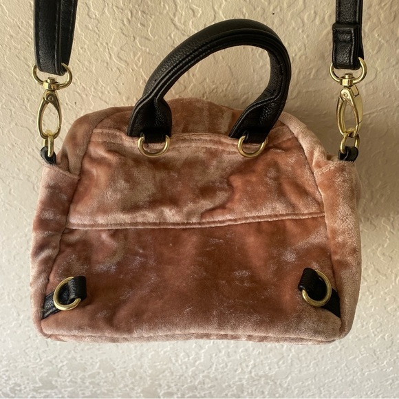 Steve Madden Pink Velvet Mini Backpack - Picture 10 of 12
